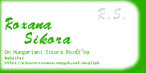 roxana sikora business card